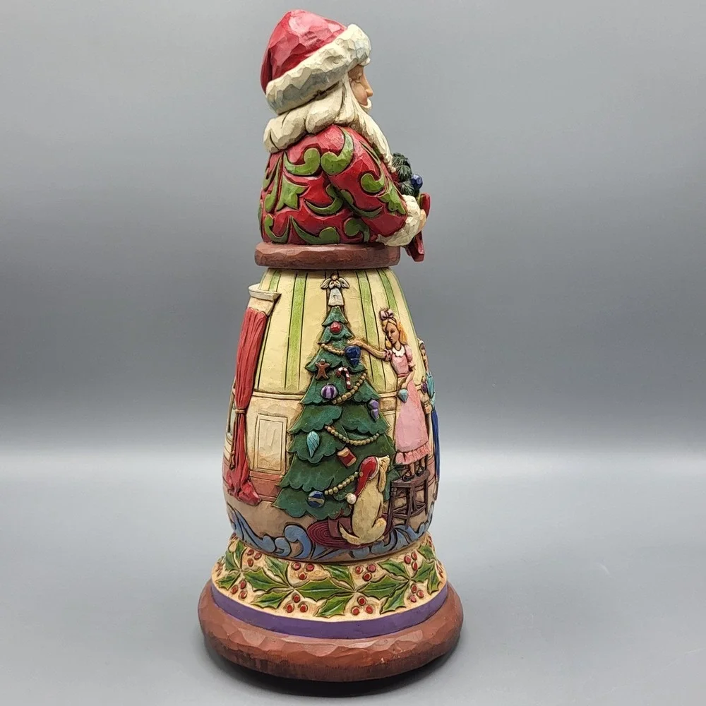 Jim Shore Heartwood Creek Santa Musical Figurine All Is Merry And Bright 10 inch